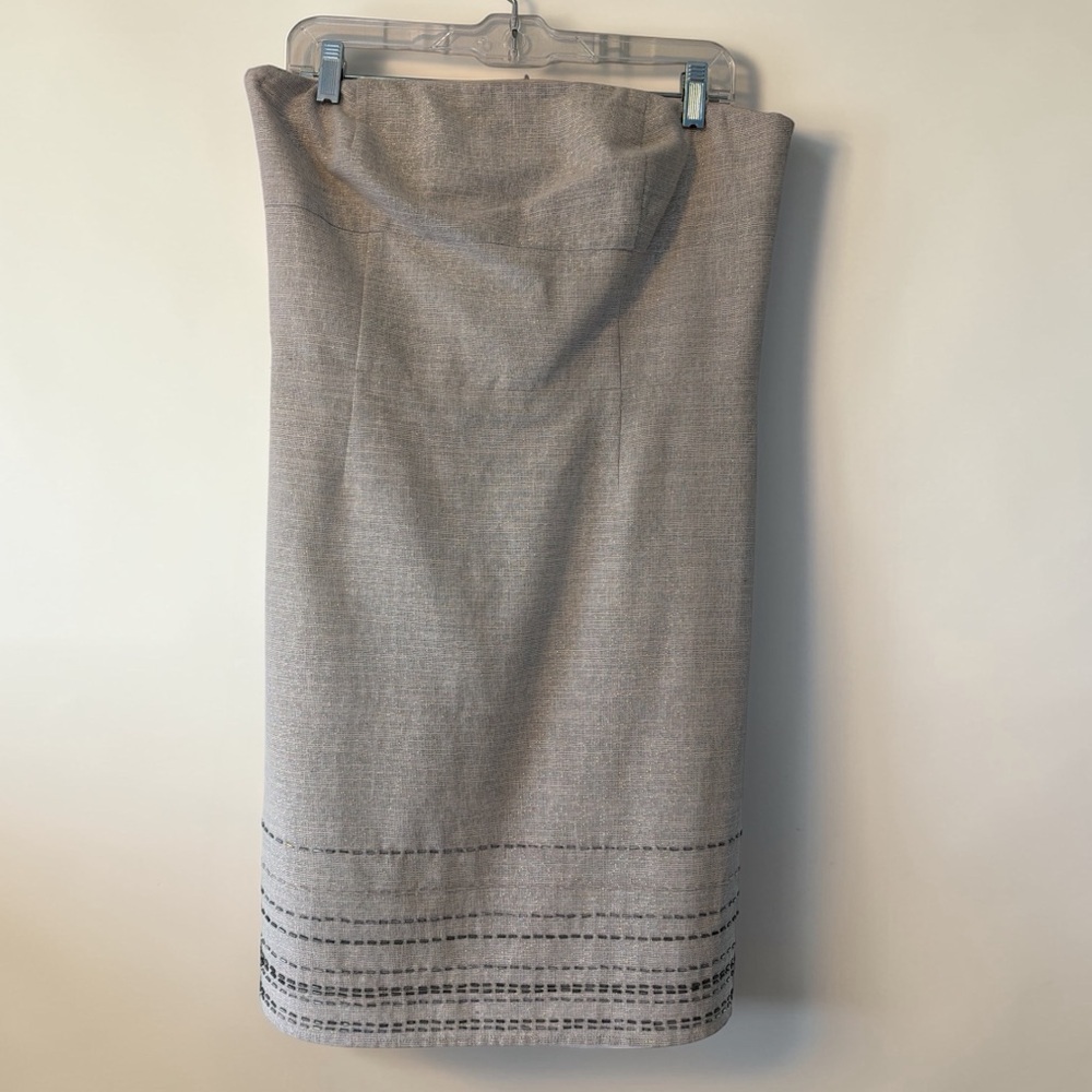 LOFT Strapless Silver mini Dress